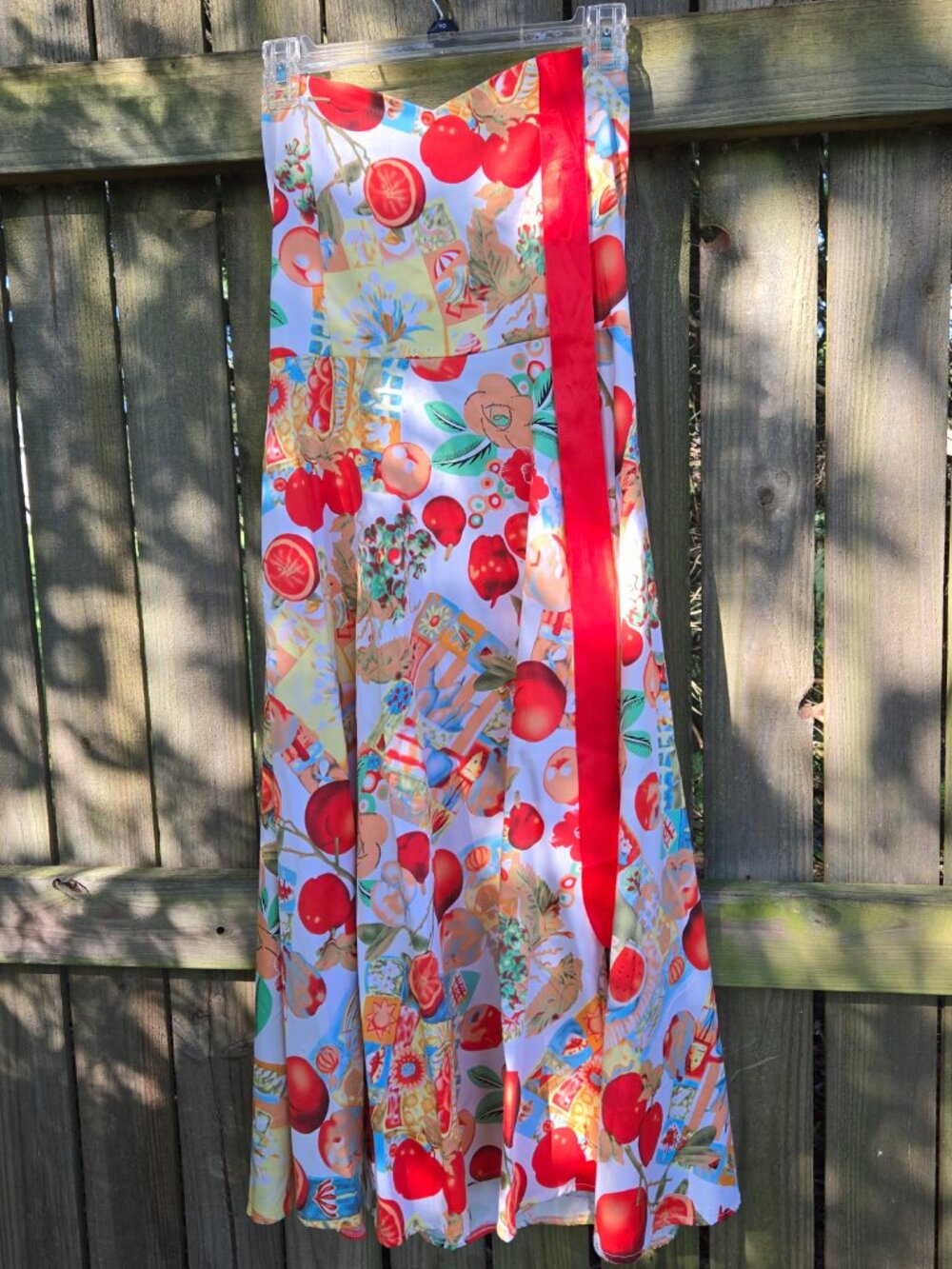 Bustier Summer Dress in bright colors;   Ribbon tie at neckline. UNIQUE